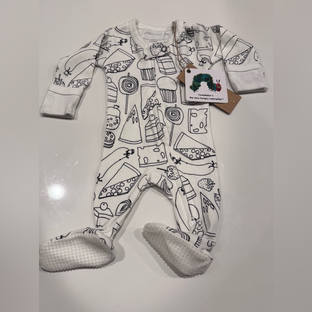 Loved Baby Snacks Organic Zipper Footie Unisex, Size Preemie - Newborn 4-7 lbs
